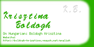 krisztina boldogh business card